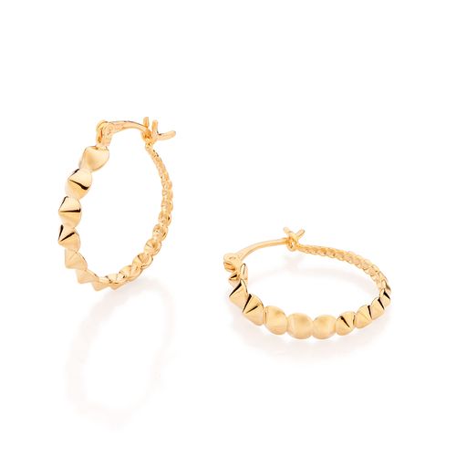 GOLD SPIKES HOOP EARRINGS