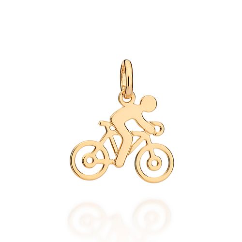 GOLD BICYCLIST PENDANT