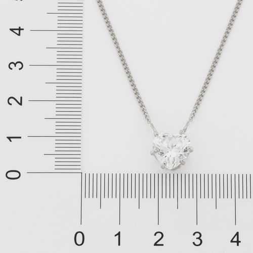 RHODIUM SMALL HEART NECKLACE