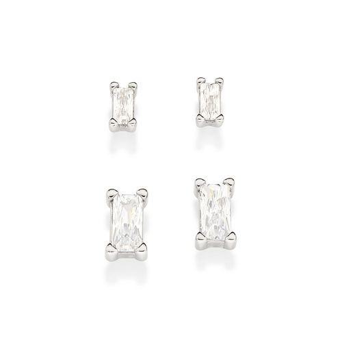 PLATINUM EARRING WITH ZIRCONIA