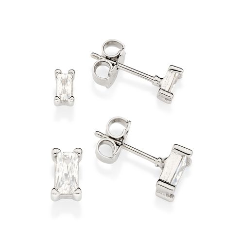 PLATINUM EARRING WITH ZIRCONIA