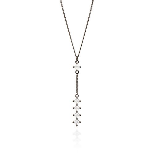 BLACK RHODIUM ETERNITY Y-NECKLACE