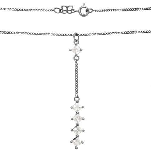 BLACK RHODIUM ETERNITY Y-NECKLACE