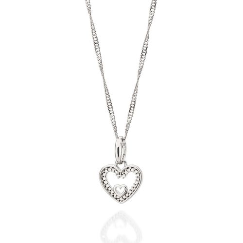 PLATINUM BEATING HEART PENDANT