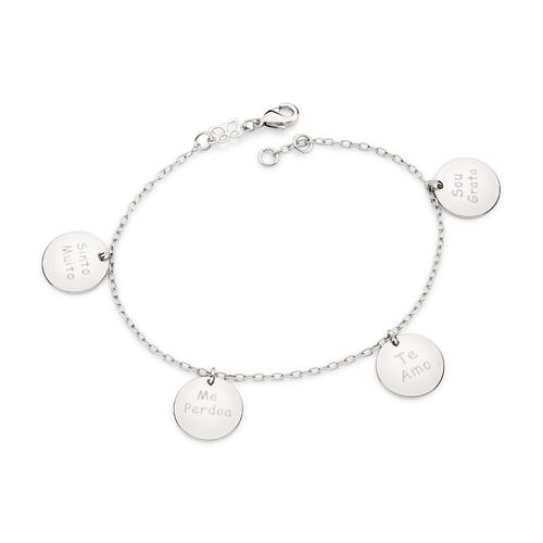 PLATINUM QUADRUPLE MEDAL BRACELET