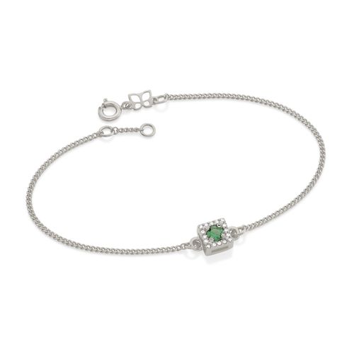 RHODIUM LUCID DREAMS BRACELET IN GREEN