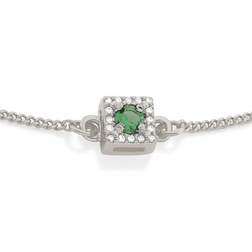 RHODIUM LUCID DREAMS BRACELET IN GREEN