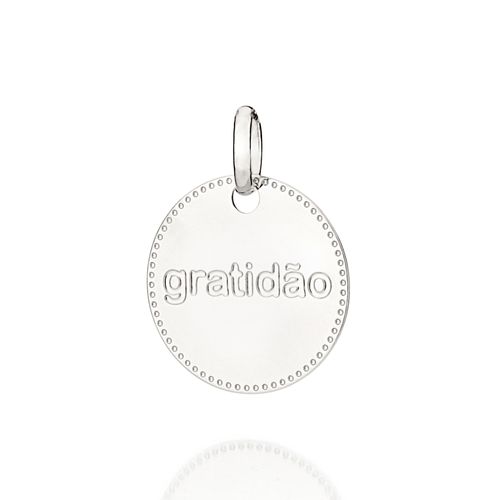 PLATINUM GRATIDÃO (GRATITUDE) CIRCLE PENDANT