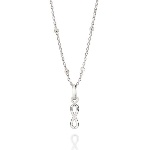 PLATINUM VERTICAL INFINITY SIGN PENDANT