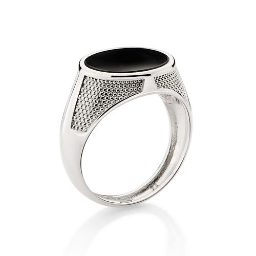 MEN’S PLATINUM ONYX RING