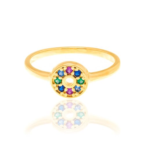 GOLD KID'S COLORFUL DONUTS RING