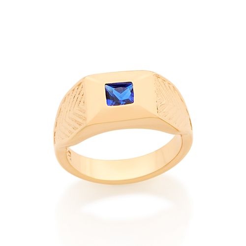 GOLD KID'S SUPERHERO RING IN BLUE