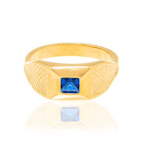 GOLD KID'S SUPERHERO RING IN BLUE