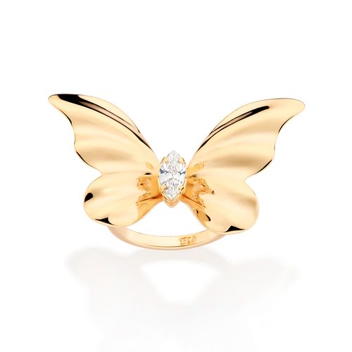 GOLD STUDDED BUTTERFLY MAXI RING