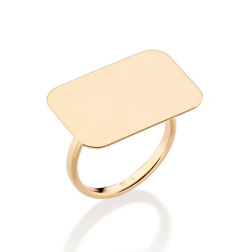 GOLD RECTANGULAR FLAT RING