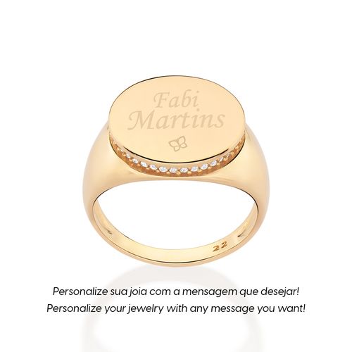 GOLD BUTTON RING