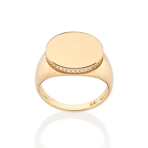 GOLD BUTTON RING