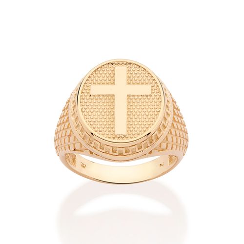 GOLD CROSS MAXI RING