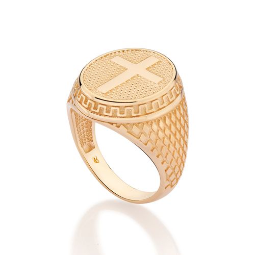 GOLD CROSS MAXI RING