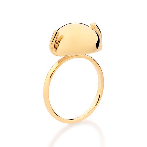 GOLD HALF SPHERE RING