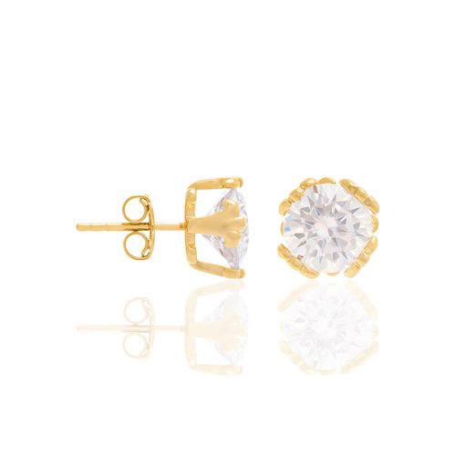 GOLD EARRING WITH CRYSTAL