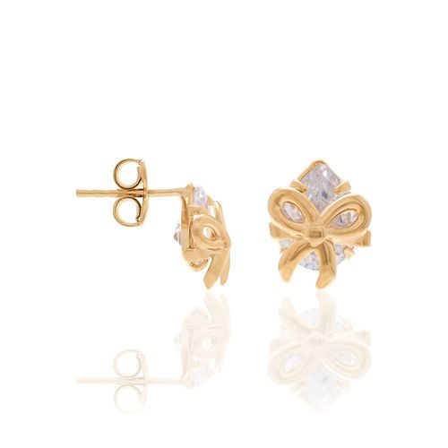 GOLD KID'S EARRING WITH ZIRCONIA