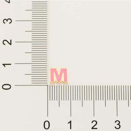 GOLD KID'S EARRING-LETTER M