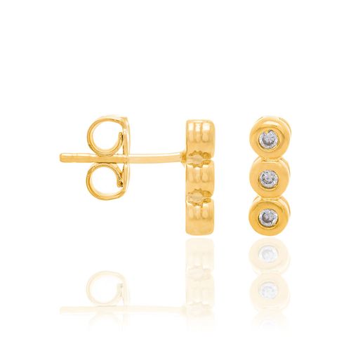 GOLD KID'S EARRING WITH ZIRCONIA