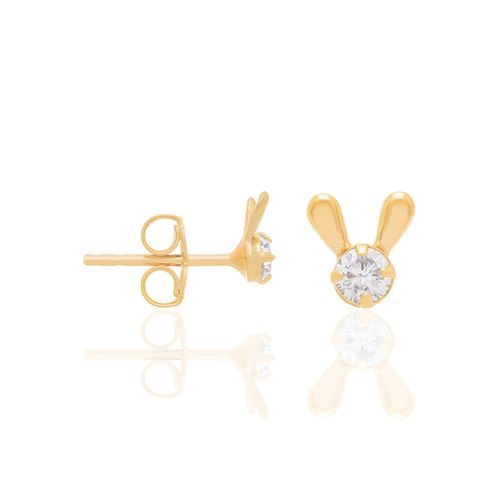 GOLD KID'S EARRING WITH ZIRCONIA