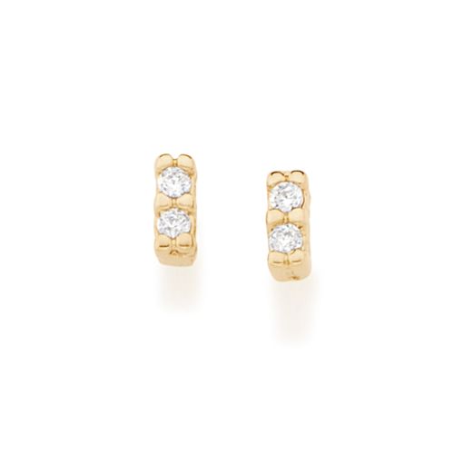 GOLD KID'S EARRING WITH ZIRCONIA