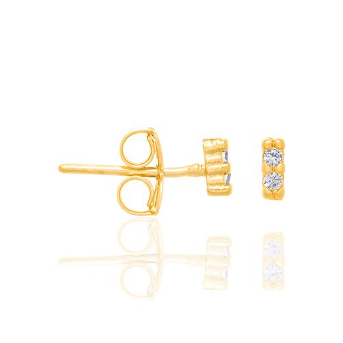 GOLD KID'S EARRING WITH ZIRCONIA