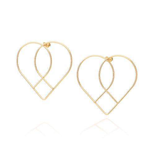 GOLD BROKEN HEART MAXI EARRINGS