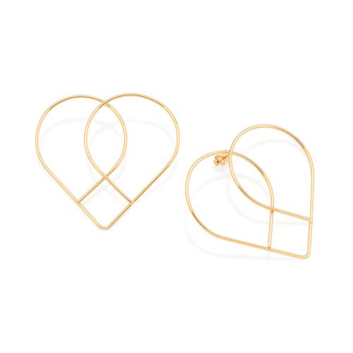 GOLD BROKEN HEART MAXI EARRINGS