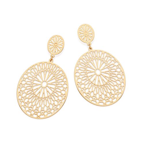 GOLD ARABESQUE MANDALA EARRINGS