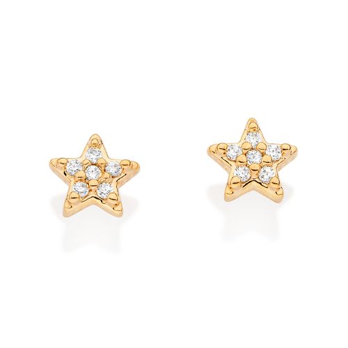 GOLD TINY STAR STUD EARRINGS