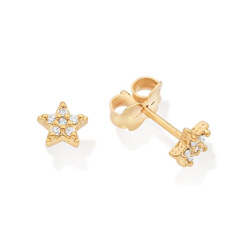 GOLD TINY STAR STUD EARRINGS