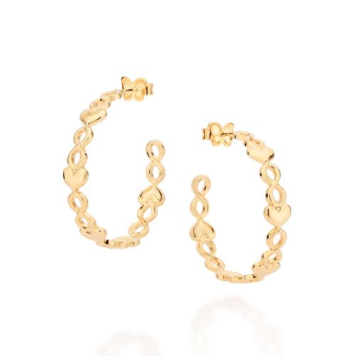 GOLD FOREVER LOVE HOOP EARRINGS