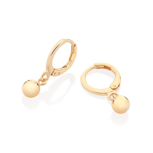 GOLD CIRCLE HUGGIE EARRINGS