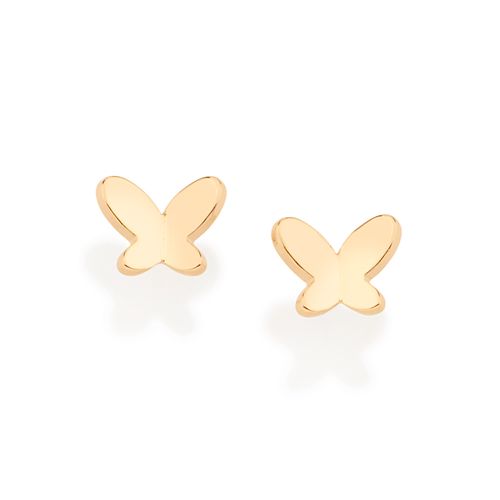 GOLD SMALL BUTTERFLY STUD EARRINGS