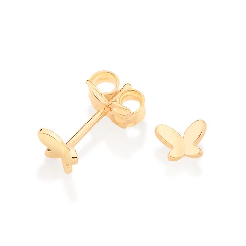 GOLD SMALL BUTTERFLY STUD EARRINGS