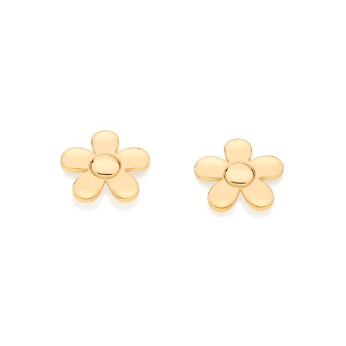 GOLD TINY FLOWER STUD EARRINGS