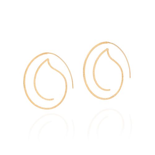 GOLD CATCHING FIRE HOOP EARRINGS