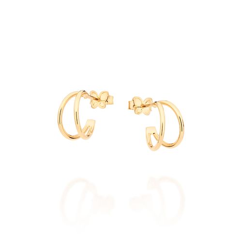 GOLD RINGS OF FIRE SMALL HOOP EARRINGS