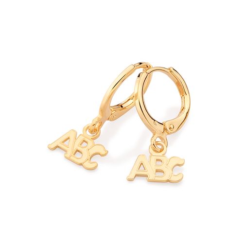 GOLD ABC KIDS HUGGIE EAARRINGS