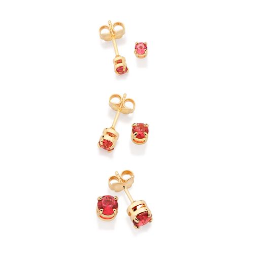 GOLD POWER OF RED EARRINGS KIT