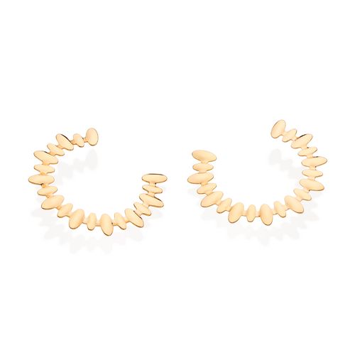 GOLD PIROUETTE HOOP EARRINGS