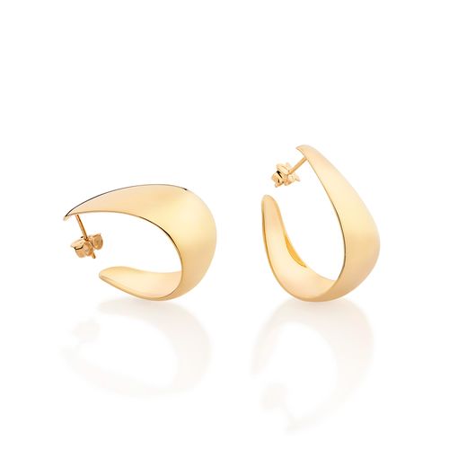 GOLD POWERFUL HUGGIE EARRINGS