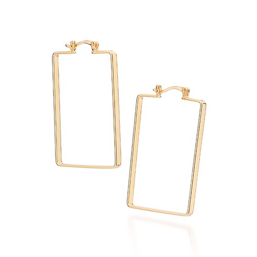 GOLD SQUARE HOOP EARRINGS