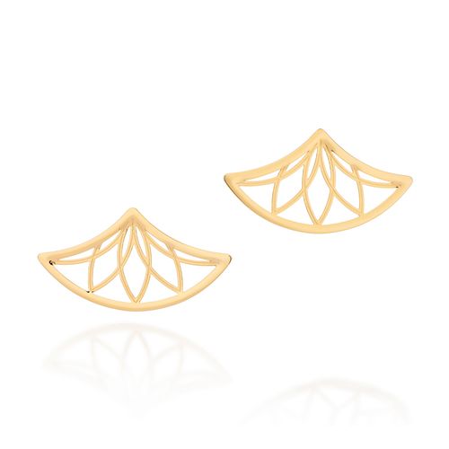 GOLD LOTUS FLOWER EARRINGS