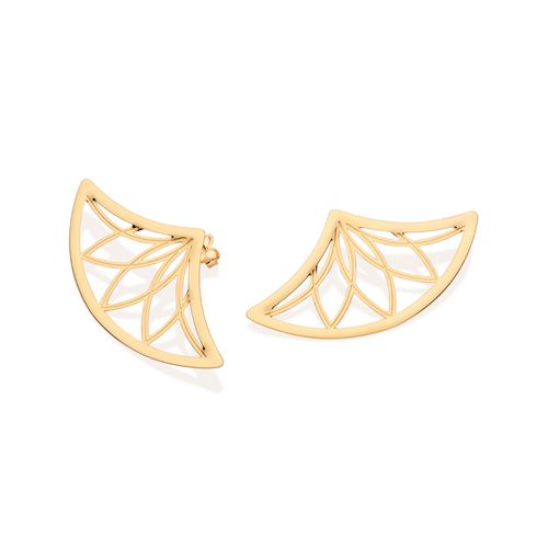 GOLD LOTUS FLOWER EARRINGS